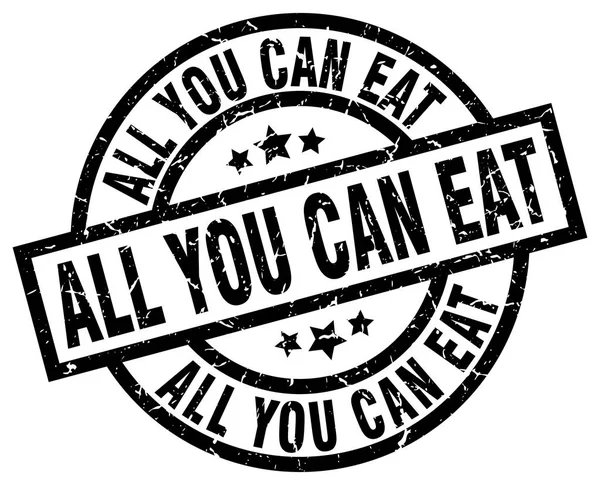 All you can eat round grunge black stamp — Stockvektor