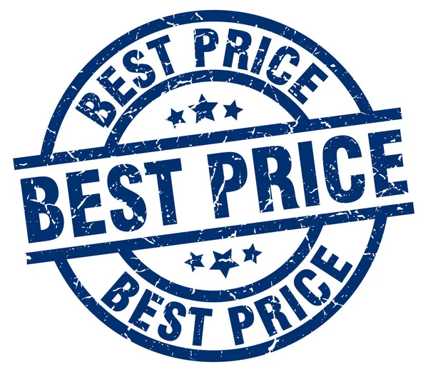 Melhor preço azul redondo grunge selo — Vetor de Stock