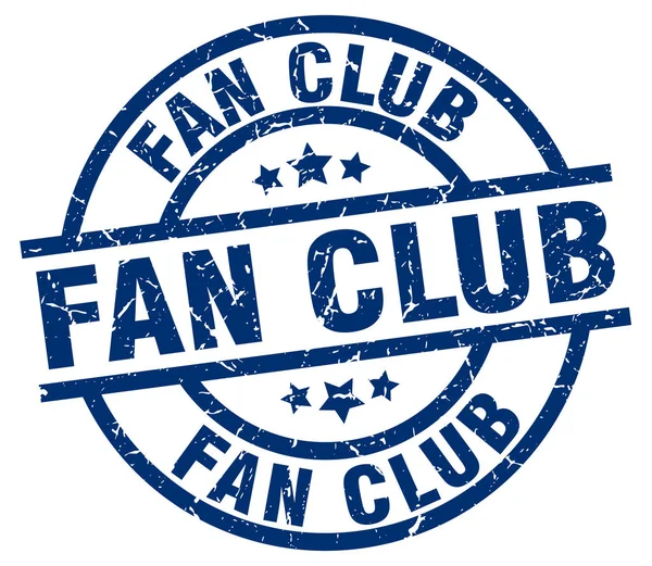 Club de fans azul ronda grunge sello — Vector de stock