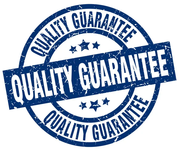 Qualitätsgarantie blauer Round Grunge Stempel — Stockvektor
