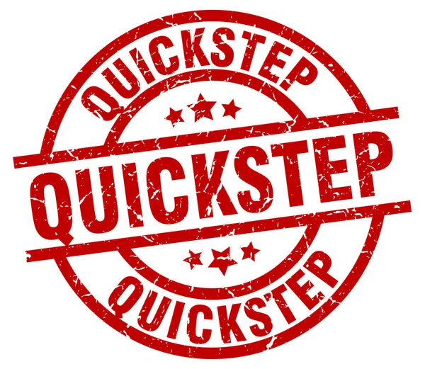 Quickstep kerek piros grunge-bélyeg — Stock Vector
