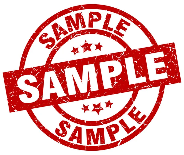 Sample round red grunge stamp — Stock Vector
