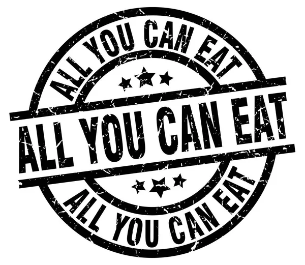 All you can eat round grunge black stamp — Stockvektor