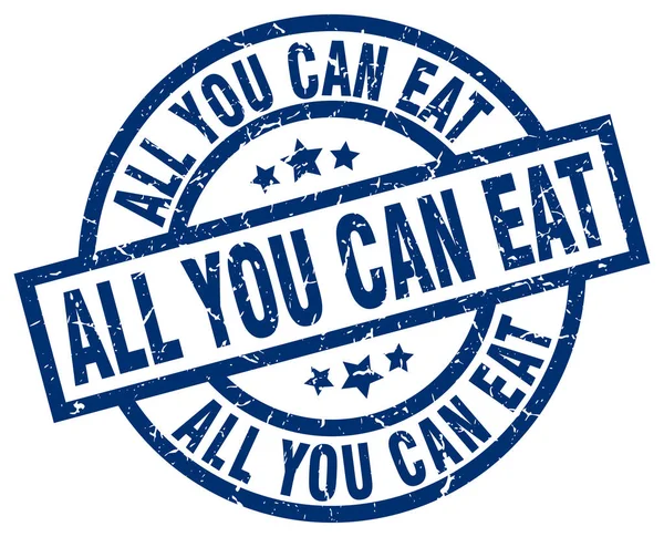 All you can eat blue round grunge stamp — Stockvector