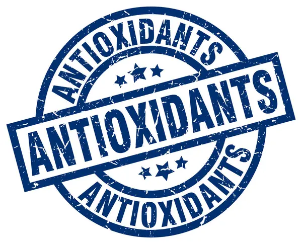 Antioxidants blue round grunge stamp — Stock Vector