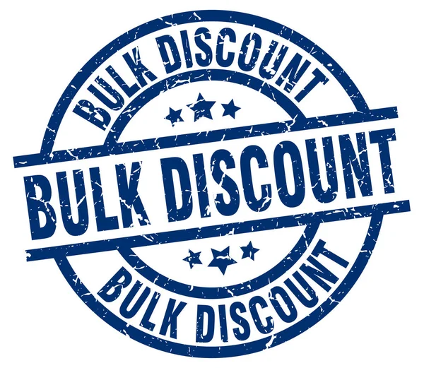 Bulk discount blue round grunge stamp — Stock Vector