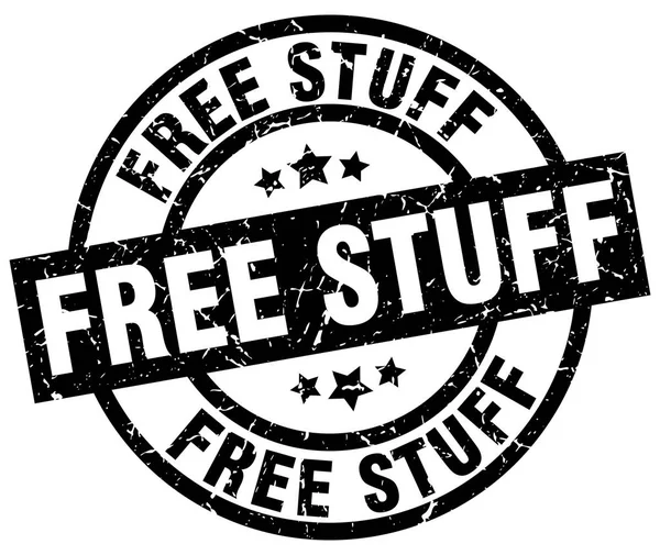 Free stuff round grunge black stamp — Stockvektor