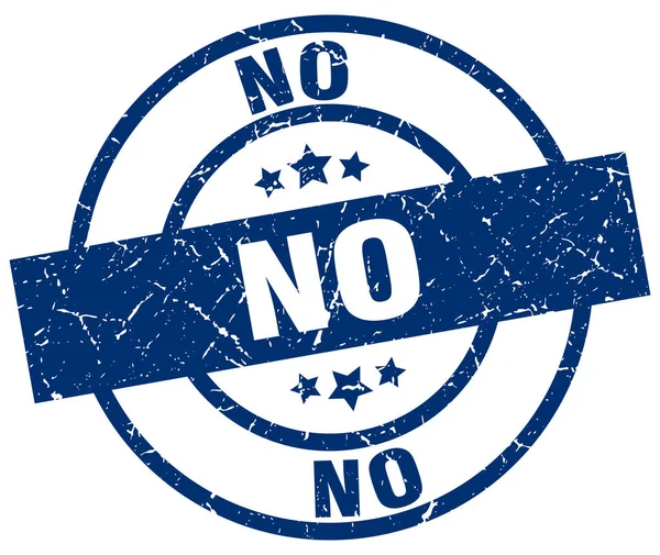 No blue round grunge stamp — Stock Vector