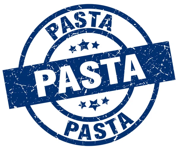 Pasta blauer Round Grunge Stempel — Stockvektor