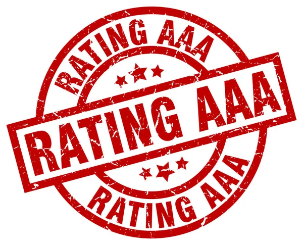 Rating aaa round red grunge stamp — Stock Vector