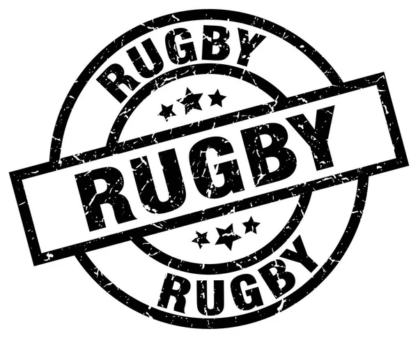 Rugby runda grunge svart stämpel — Stock vektor