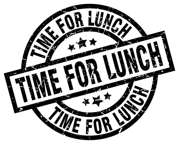 Time for lunch round grunge black stamp — Stock Vector