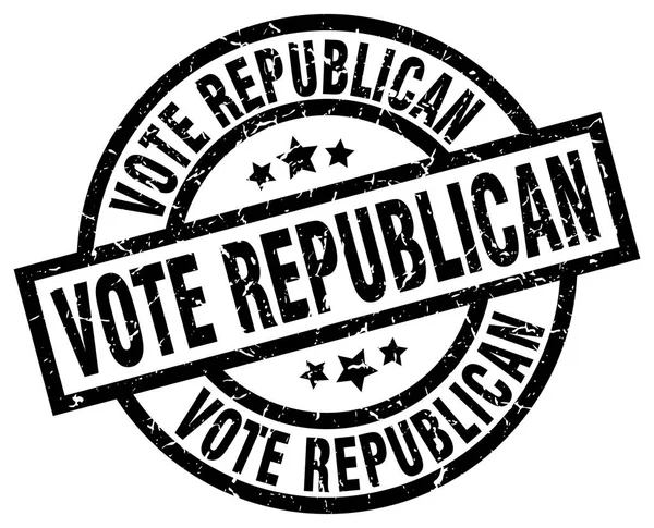 Voto republicano ronda grunge negro sello — Vector de stock