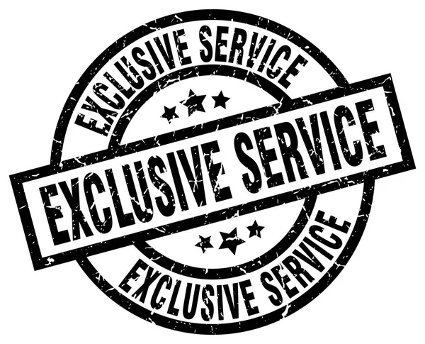 Exclusieve service ronde grunge zwarte stempel — Stockvector