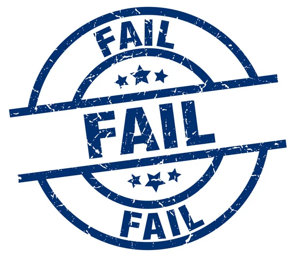 Fail Blue Round Grunge Stempel — Stockvektor