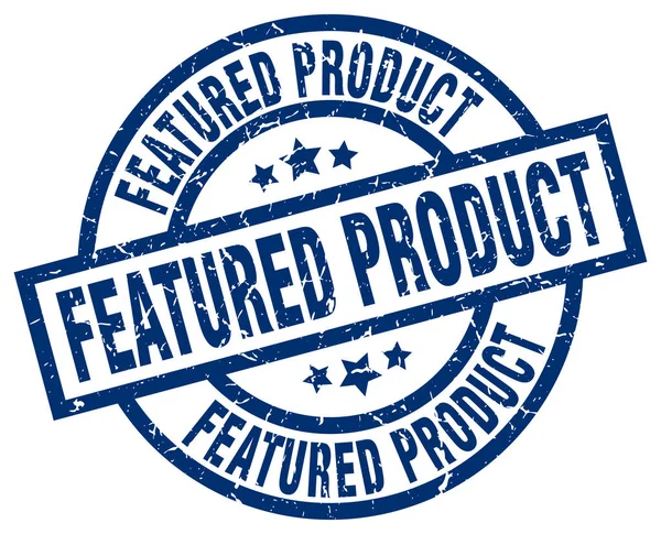 Aanbevolen product blauwe ronde grunge stempel — Stockvector