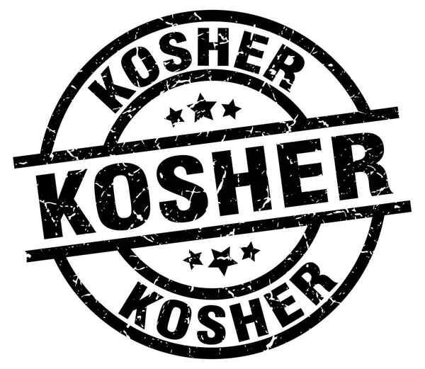 Kosher runda grunge svart stämpel — Stock vektor