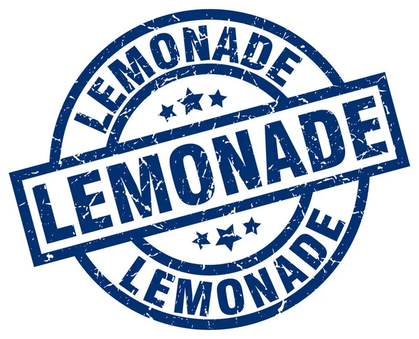 Timbre grunge rond bleu limonade — Image vectorielle