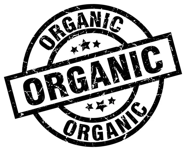 Organiczne okrągły stempel streszczenie czarny — Wektor stockowy