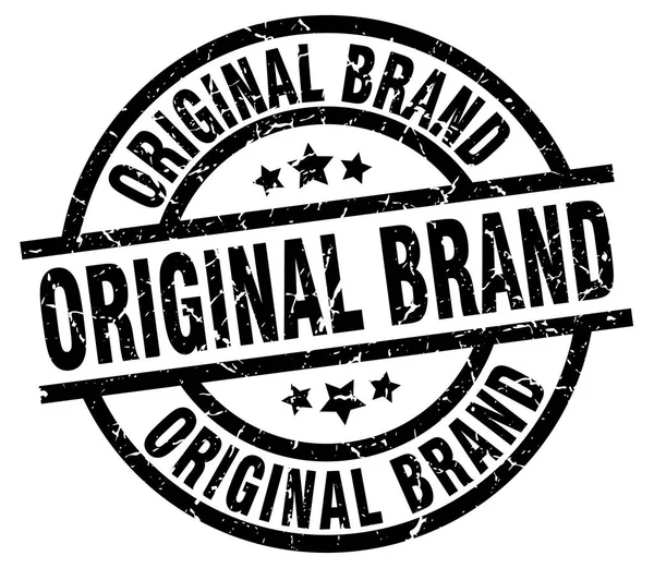 Marca original redondo grunge selo preto — Vetor de Stock