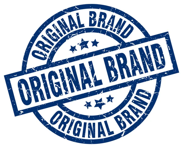 Marca original azul redondo grunge selo — Vetor de Stock