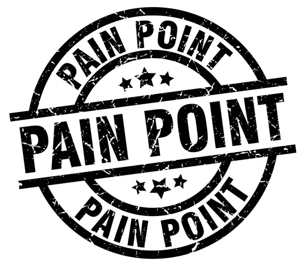 pain point round grunge black stamp