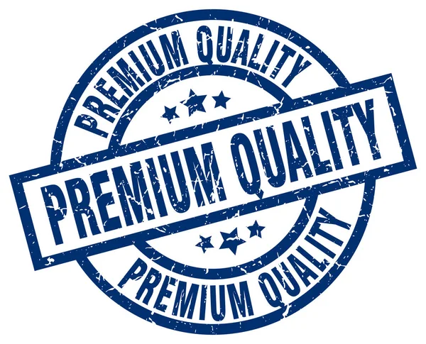 Blauer Round Grunge Stempel in Premium-Qualität — Stockvektor