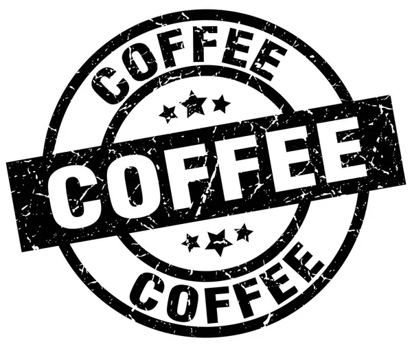 Kahve yuvarlak grunge siyah pul — Stok Vektör