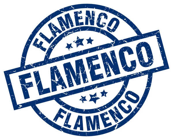 Timbre grunge rond bleu flamenco — Image vectorielle