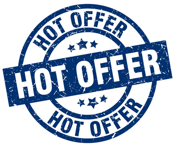 Hot offer blue round grunge stamp — Stock Vector