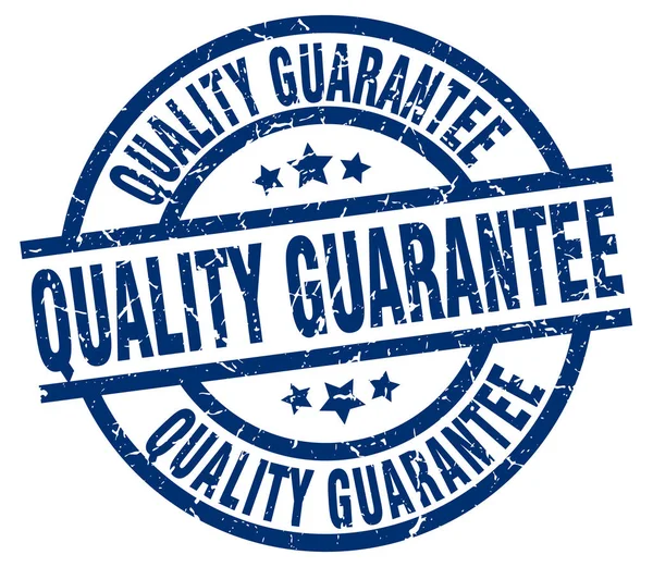 Quality guarantee blue round grunge stamp — Stock Vector