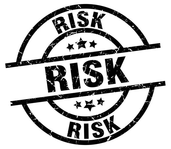 Risk round grunge black stamp — Stock Vector