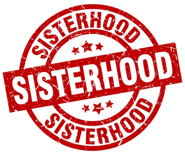 Красная гранжевая марка сестринства — стоковый вектор