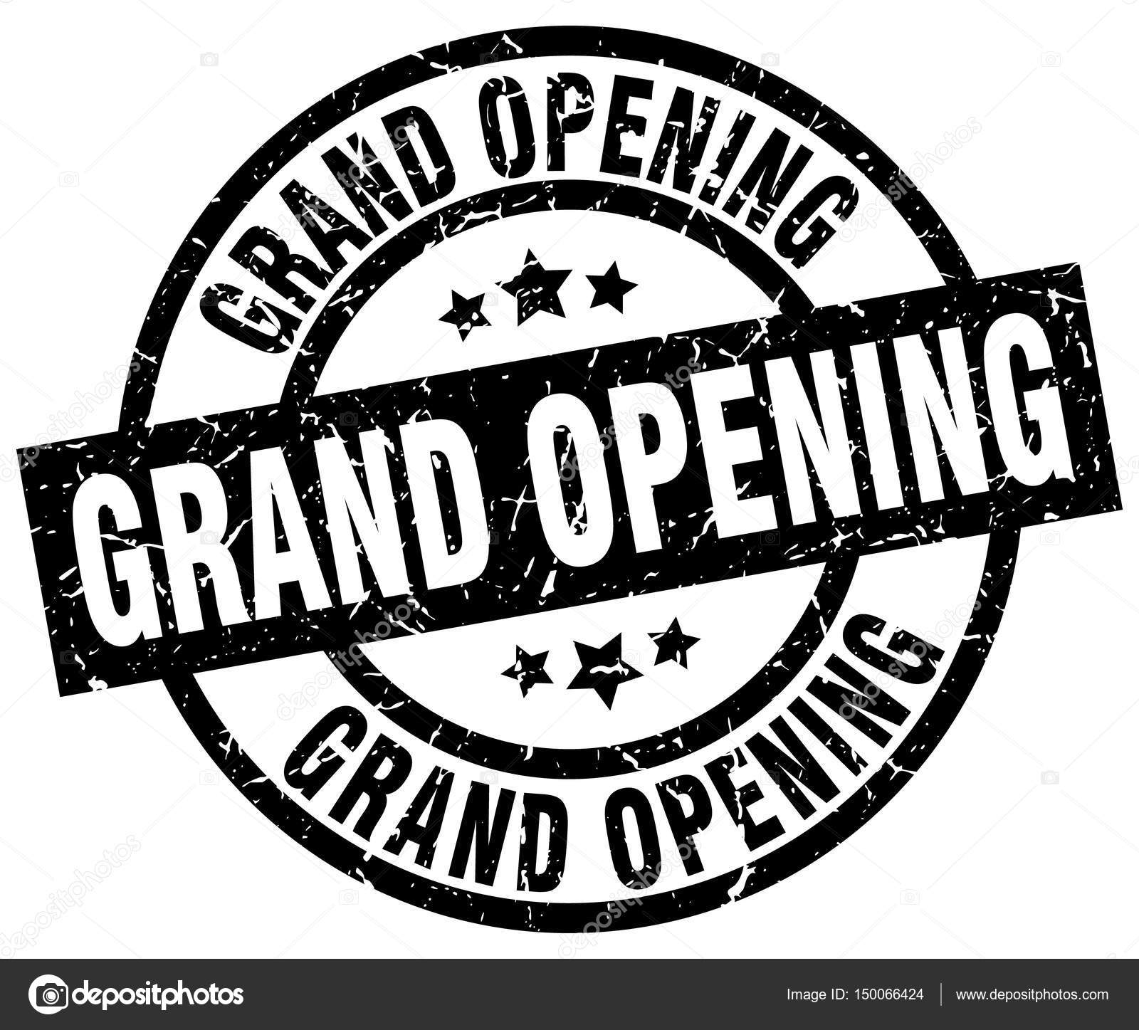 Grand opening round grunge black stamp — Stock Illustration Grand opening round grunge black stamp — stock illustration