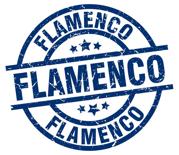 Sello grunge redondo azul flamenco — Archivo Imágenes Vectoriales