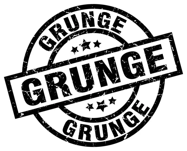 Grunge Round Grunge Black Stempel — Stockvektor