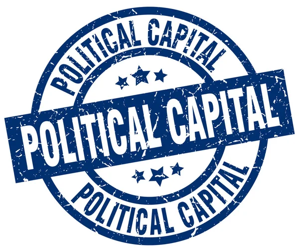 Capital político azul redondo sello grunge — Vector de stock