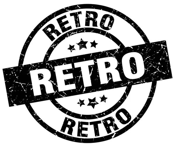 Retro ronda grunge negro sello — Vector de stock