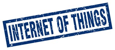 kare grunge mavi Internet şeyler damga