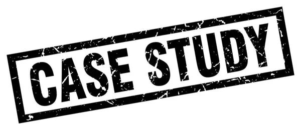 Square grunge black case study stamp — Stock Vector