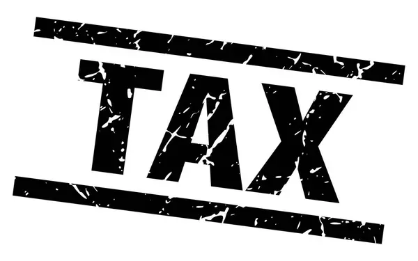 黒正方形グランジ税スタンプ — ストックベクタ