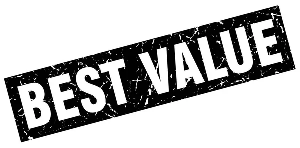 Grunge cuadrado negro sello de mejor valor — Vector de stock