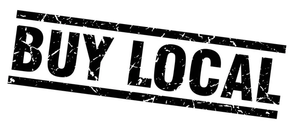 Grunge cuadrado negro comprar sello local — Vector de stock
