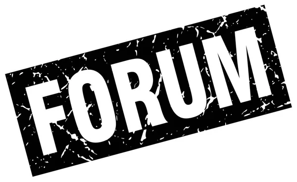 Grunge kwadrat czarny znaczek forum — Wektor stockowy