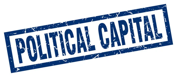 Carré grunge bleu capital politique timbre — Image vectorielle