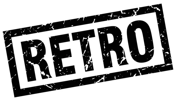 Carré grunge noir timbre rétro — Image vectorielle