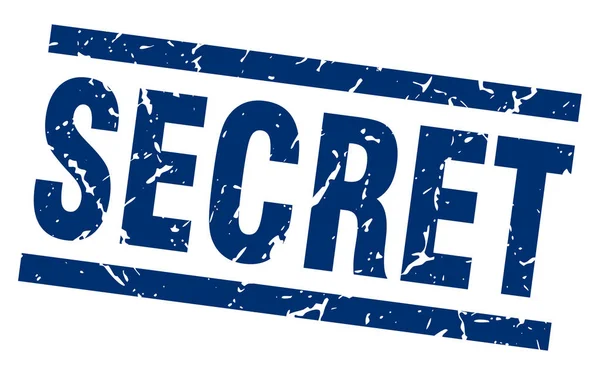 Cuadrado grunge azul sello secreto — Archivo Imágenes Vectoriales