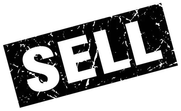 Grunge cuadrado negro sello de venta — Vector de stock