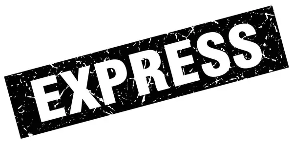 Square Grunge Black Express Briefmarke — Stockvektor