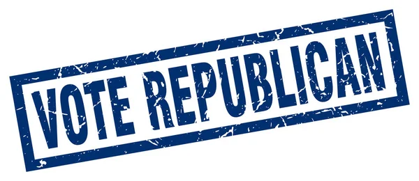 Square grunge blue vote republican stamp — Stock Vector